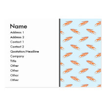 Paradise Fish Pattern on Blue. Business Card Templates
