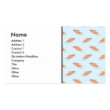Paradise Fish Pattern on Blue. Business Card Template