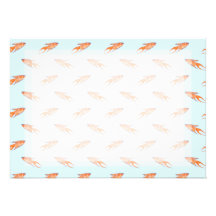 Paradise Fish Pattern on Blue. Invitation