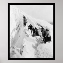 Paradise Glacier Climbing 1921 Print