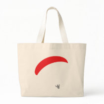 paraglider red - paragliding tote bag