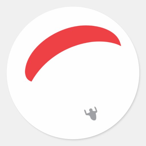 paraglider red - paragliding sticker