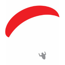 paraglider red - paragliding t-shirts