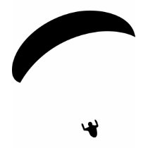 paragliding black icon shirt