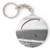 Paragliding By The Ocean Keychain