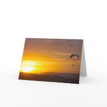 Paragliding on the sunset