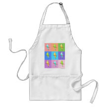 Parakeet Rainbow Rectangles Aprons