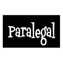Paralegal Black and White Business Card