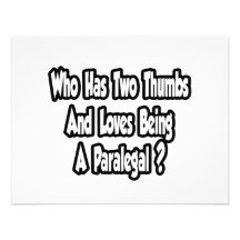 Paralegal Joke...Two Thumbs Custom Invite