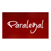 Paralegal Red Business Card