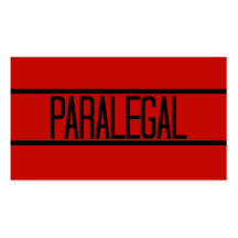 Paralegal Red Business Card