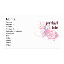 Paralegal Work Babe Business Card Templates