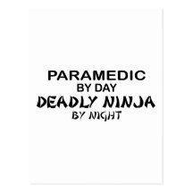 Paramedic Deadly Ninja by Night Postcard