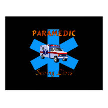 Paramedic Saving Lives Postcard