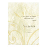 Parchment Leafy Flourish Wedding Invitation