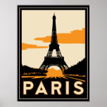 paris art deco retro poster