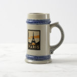 paris art deco retro travel poster coffee mug