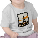 paris art deco retro travel poster t-shirt
