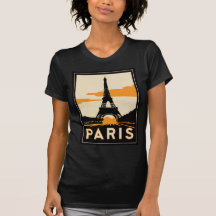 paris art deco retro travel poster t shirts