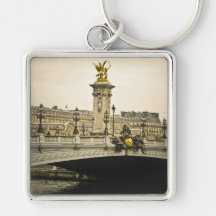 Paris bridge key chain