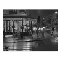 Paris Cafe at Night Post Card