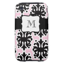 Paris Chic Pink Damask iPhone 3 Case-Mates