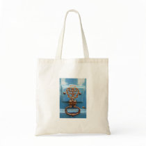 Paris door tote bag