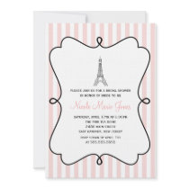 Paris Eiffel Tower Bridal Shower Custom Announcements
