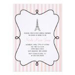 Paris Eiffel Tower Bridal Shower Custom Announcements