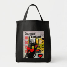 Paris Eiffel Tower Cat Lovers gifts Bag