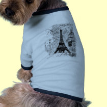 Paris Eiffel Tower French Scene Collage pet clothing