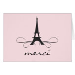 Paris Eiffel Tower Thank You Note card