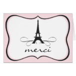 Paris Eiffel Tower Thank You Note card