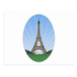 Paris: Eiffel Tower: Vector Drawing: Postcards