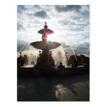 Paris Fountain Postcard
