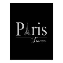 Paris France postcard, customise