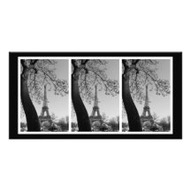 paris in b&w custom photo card