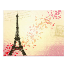 Paris in Love - Eiffel Tower Post Cards