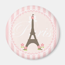 Paris in Spring Girly Refrigerator Magnet