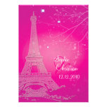 Paris La Nuit, eiffel tower wedding  invitations