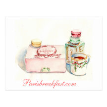 Paris Macaron box by Carol Gillott Post Card