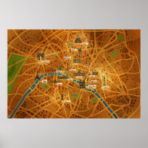 Paris Map Posters
