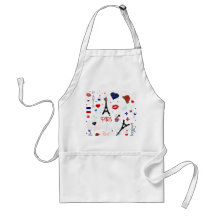 Paris pattern with Eiffel Tower Aprons