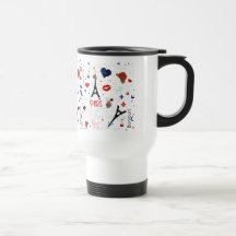 Paris pattern with Eiffel Tower Mug
