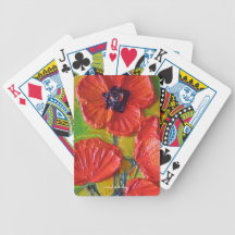 Paris' Red Poppies Cards Deck Of Cards
