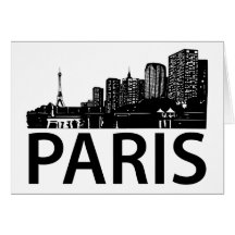 Paris Skyline Greeting Cards