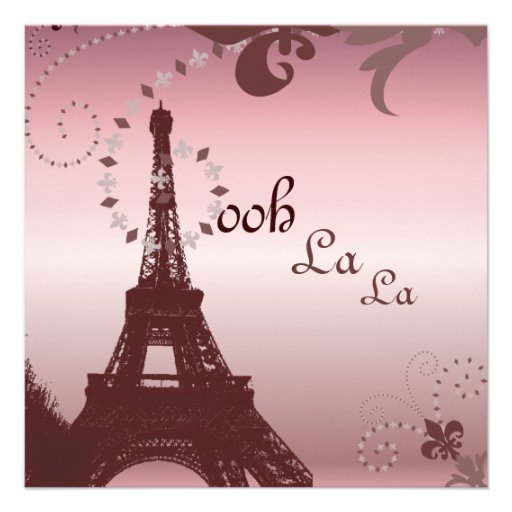 Paris Vintage Bridal Shower Tea Party Invitation