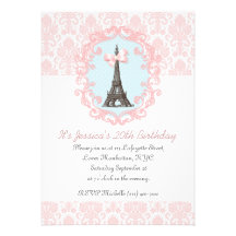 Paris Vintage Custom Invite