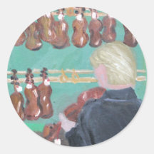 Paris Violin Shop Round Sticker