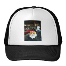Parisian Cat at the Market Mesh Hat